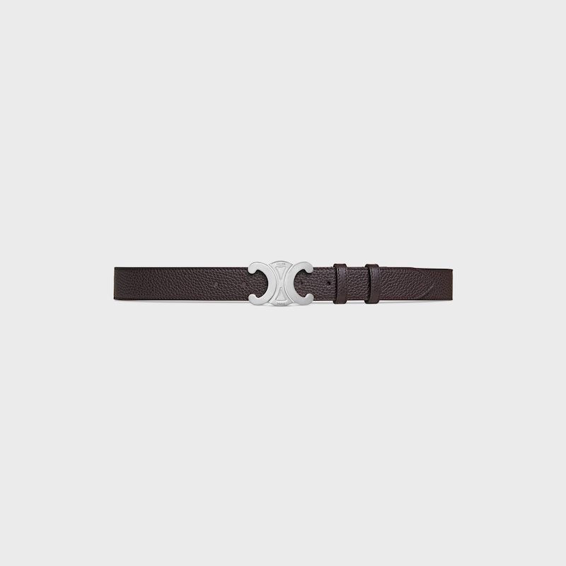 ceinture triomphe large de 30 mm en cuir de veau grainé
