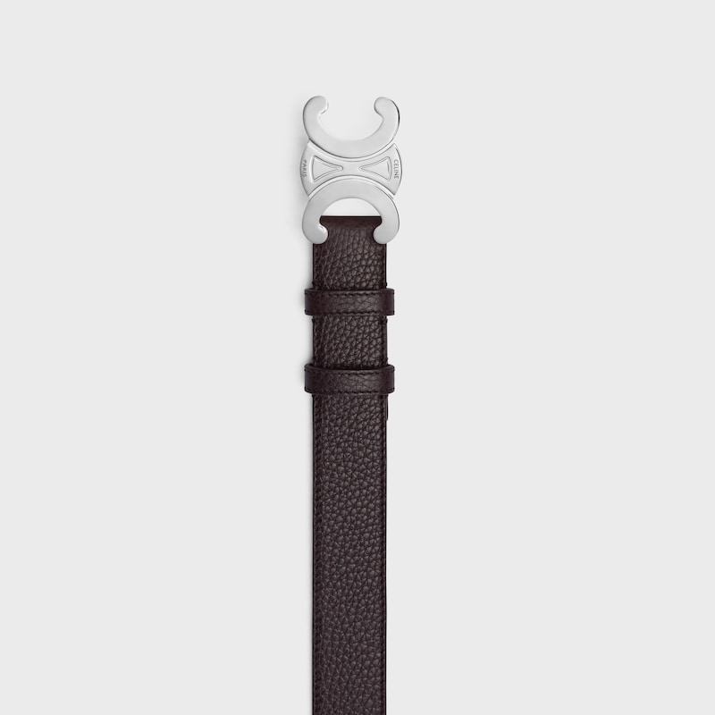 ceinture triomphe large de 30 mm en cuir de veau grainé