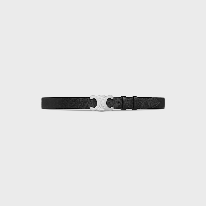 ceinture triomphe large de 30 mm en cuir de veau grainé