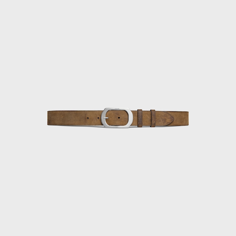 ceinture bc-21 35 mm en cuir de veau suédé à effet ciré