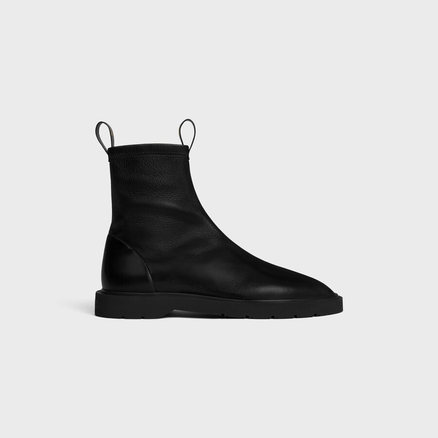 botte flash À zippage en peau dagneau extensible