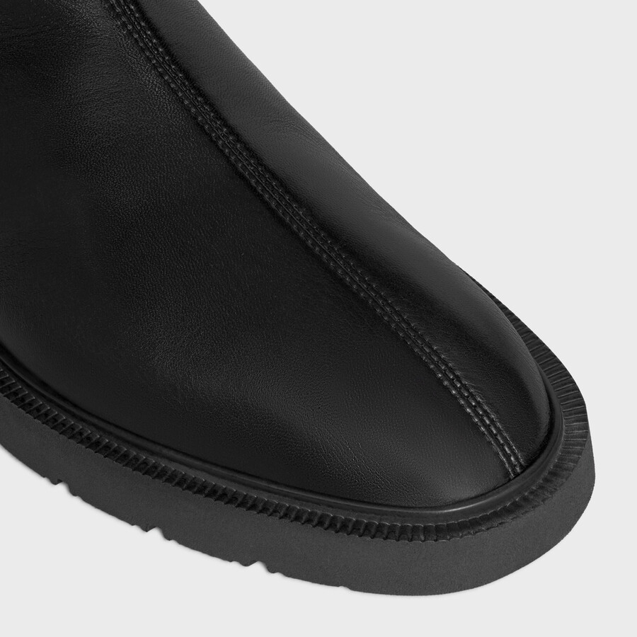 botte flash À zippage en peau dagneau extensible