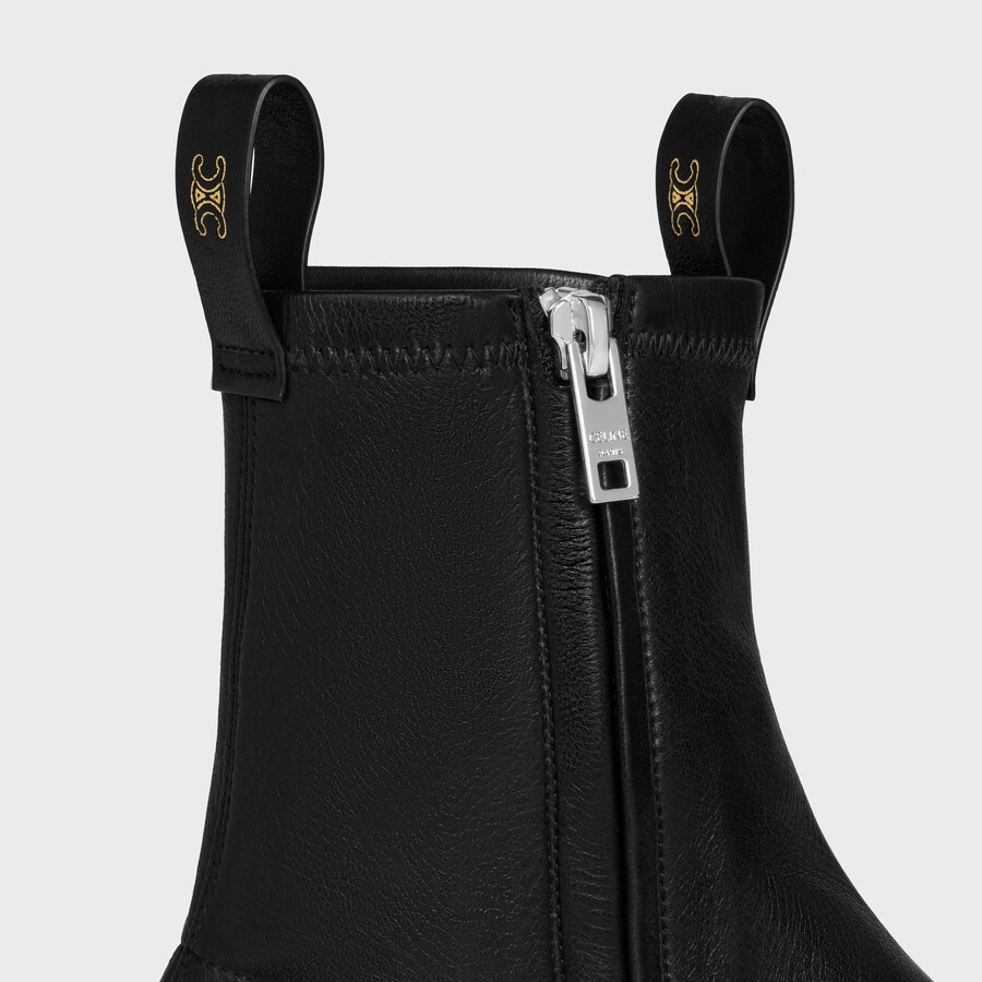 botte flash À zippage en peau dagneau extensible