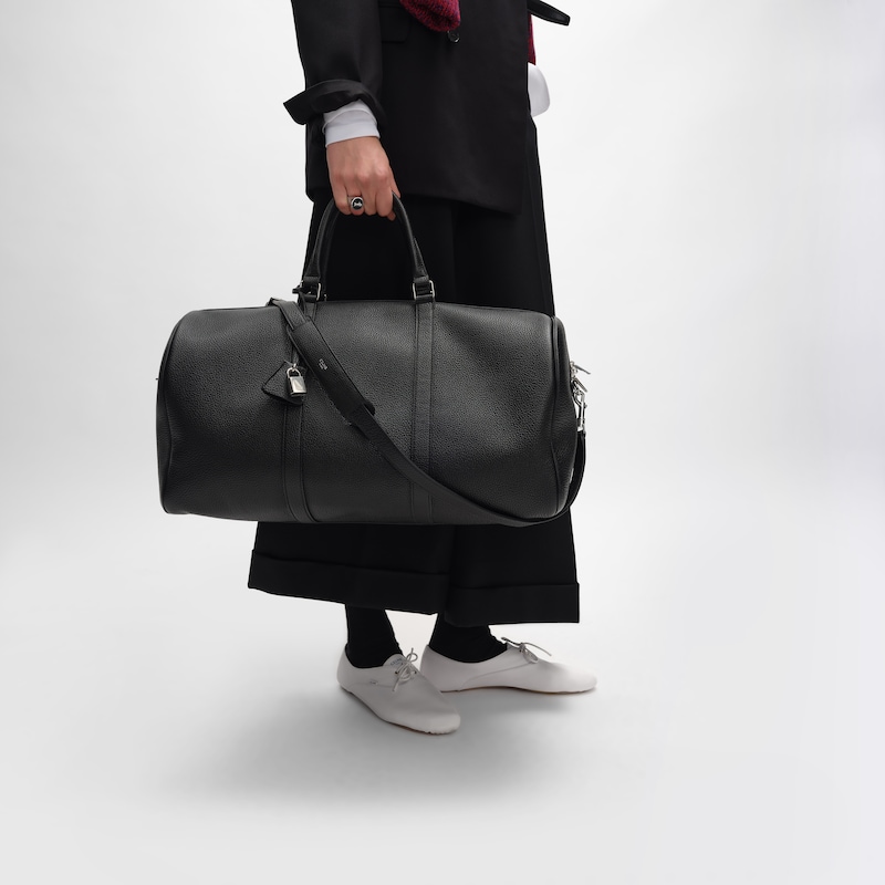 grand sac de voyage en cuir de veau grainé