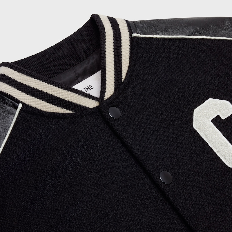 veste teddy classique en laine texturée
