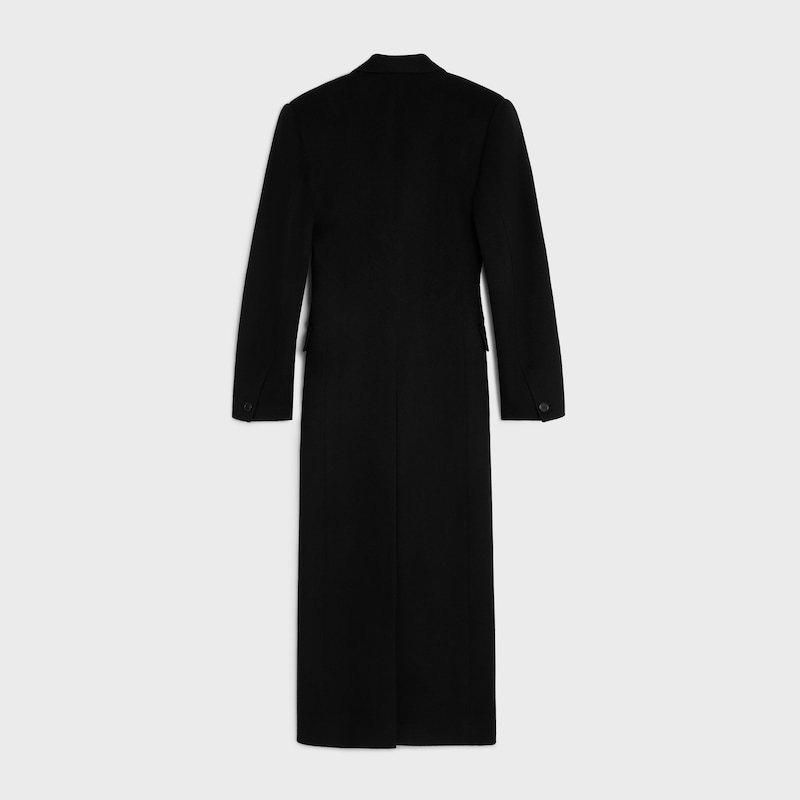 manteau colonne en tissu de laine