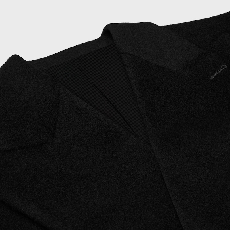 manteau colonne en tissu de laine