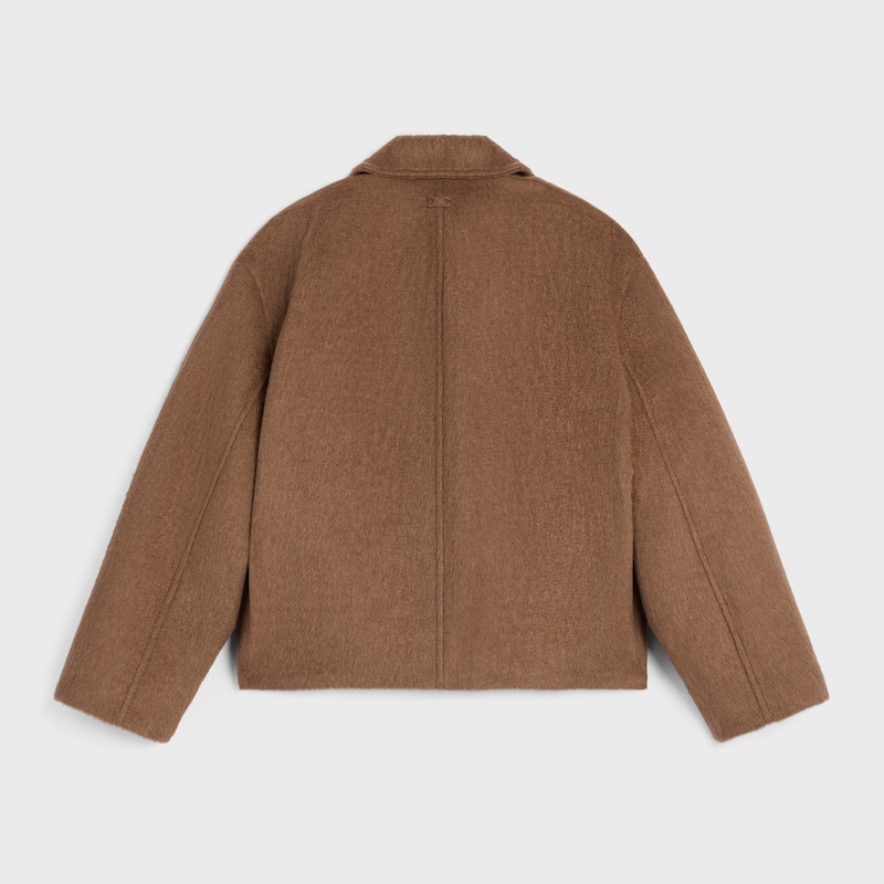 veste en cachemire double face et camel