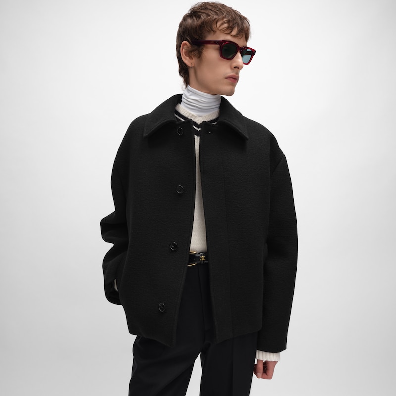 veste en feutre de laine double face