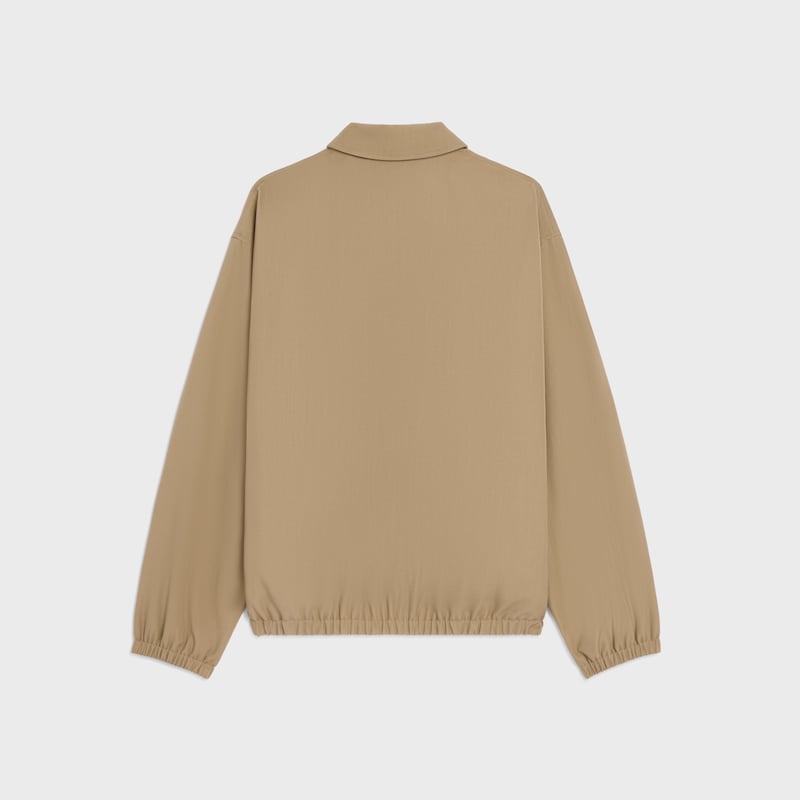 blouson en gabardine de coton et de laine