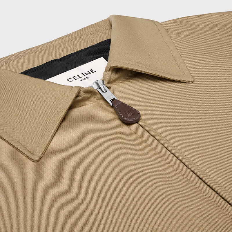 blouson en gabardine de coton et de laine