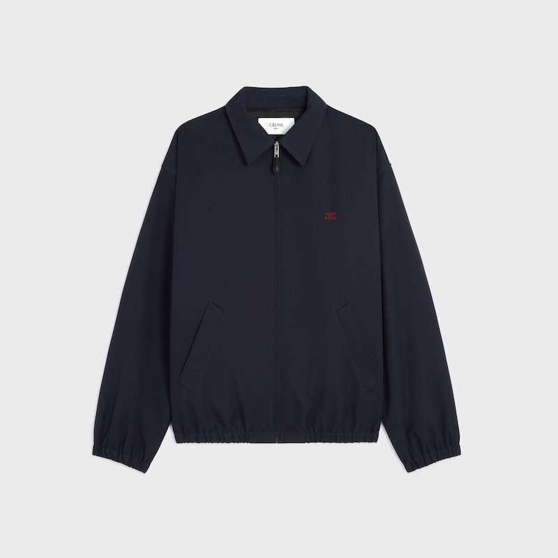 blouson en gabardine de coton et de laine