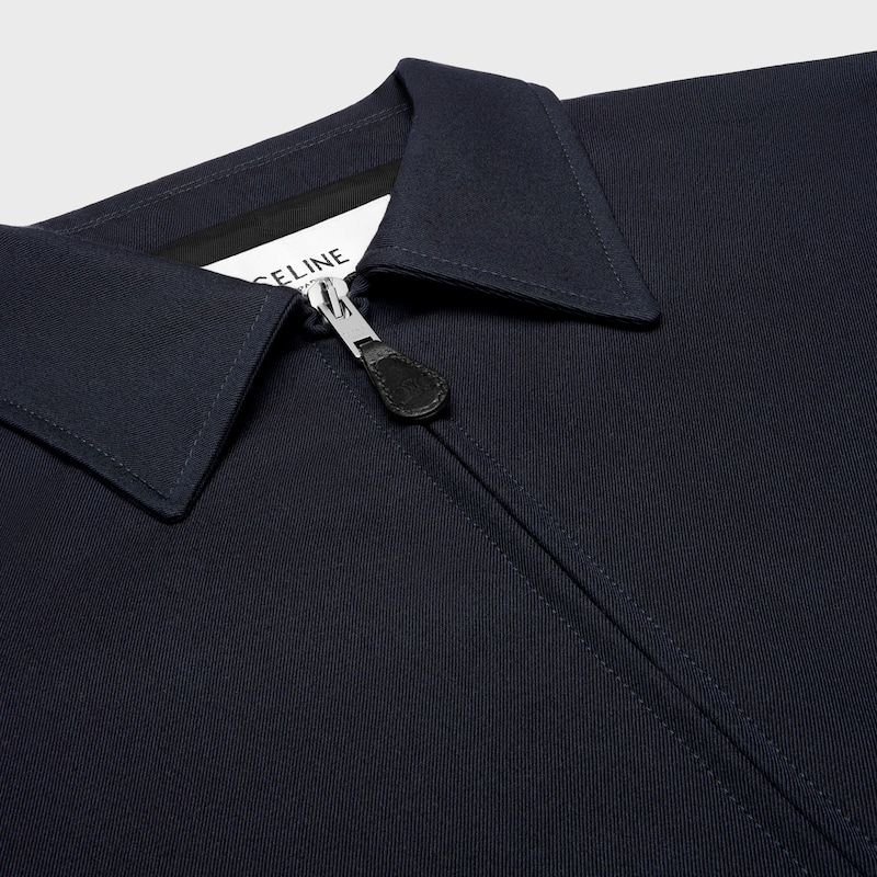 blouson en gabardine de coton et de laine