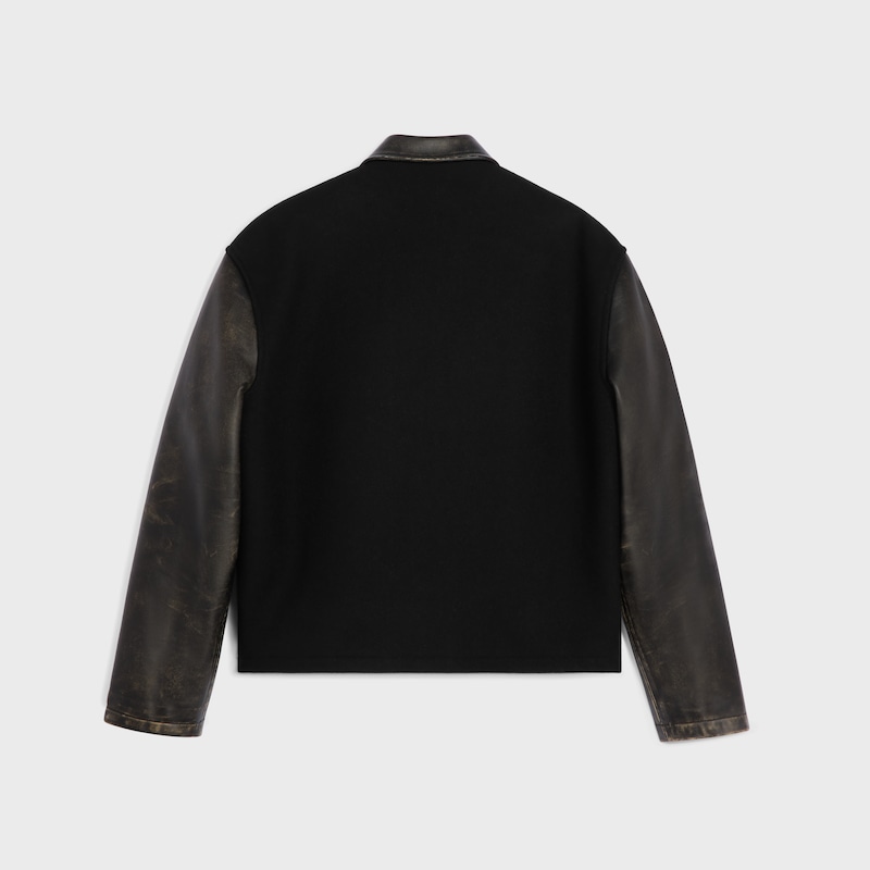veste teddy en feutre de laine