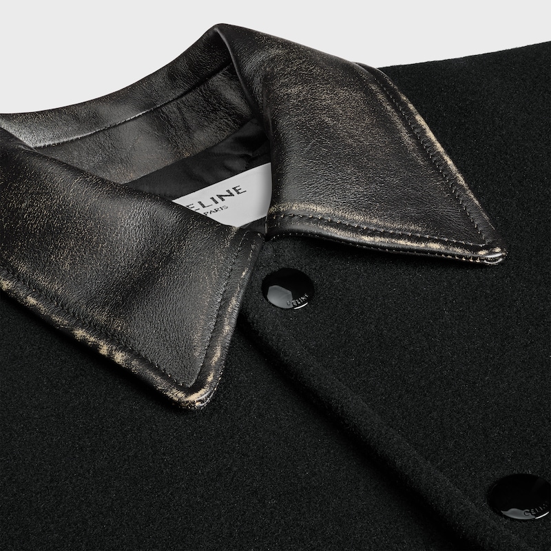 veste teddy en feutre de laine