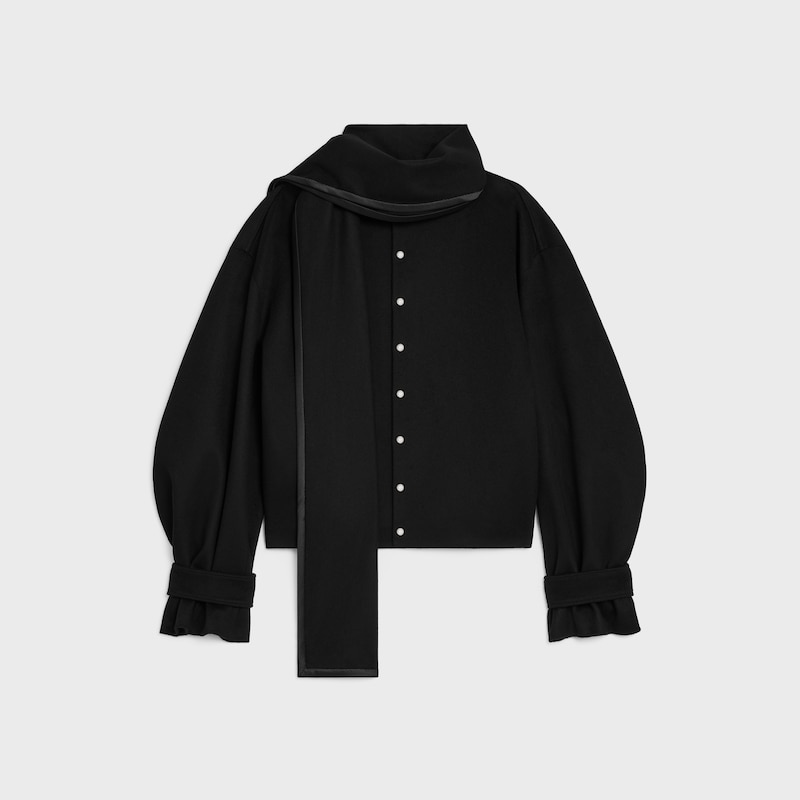 veste-écharpe en tissu de laine