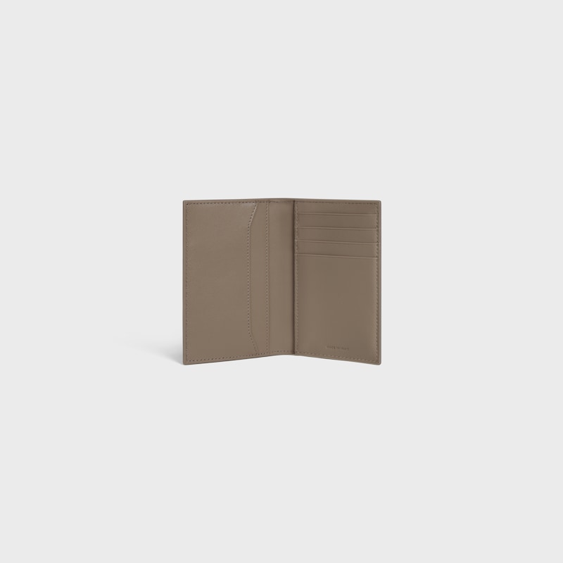 porte-cartes vertical en cuir de veau grainÉ