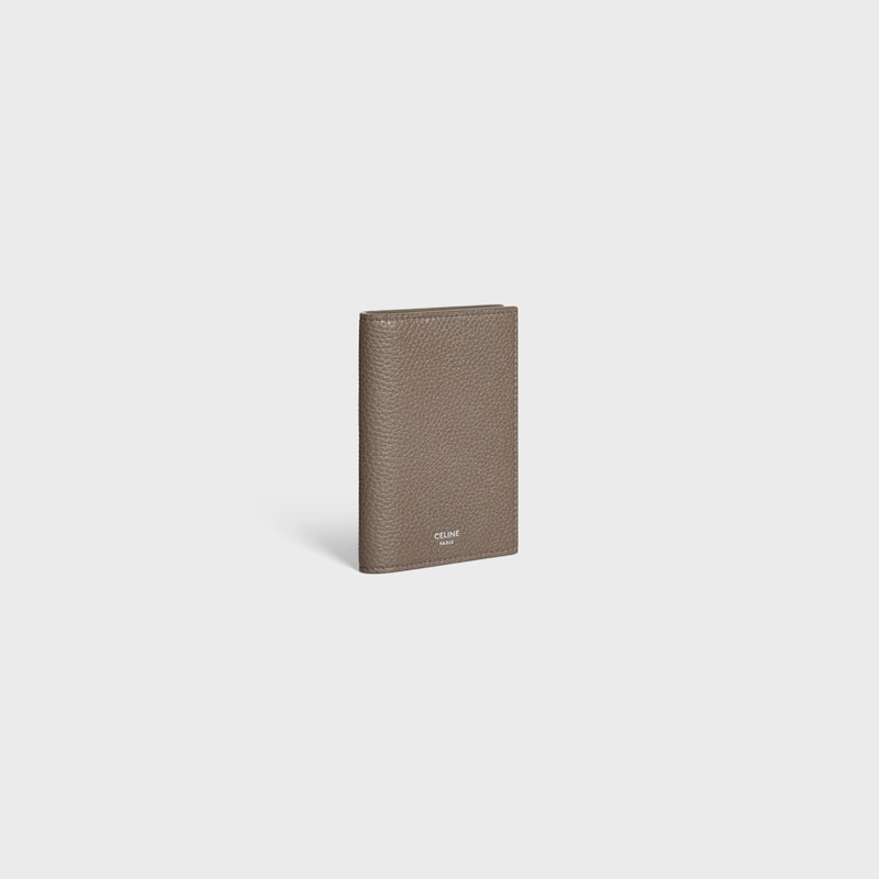 porte-cartes vertical en cuir de veau grainÉ