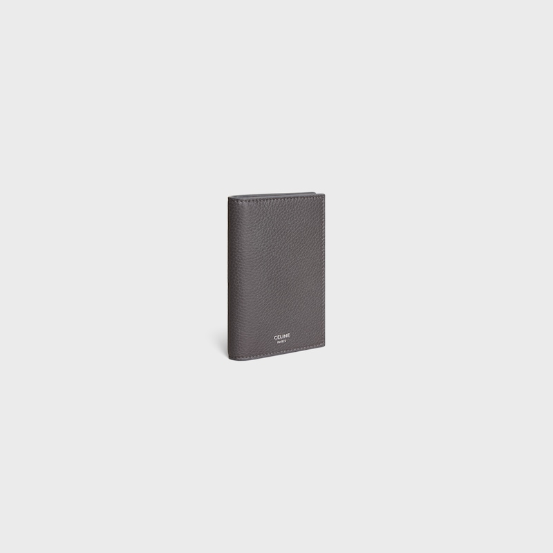 porte-cartes vertical en cuir de veau grainÉ