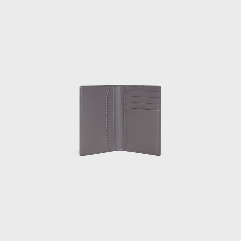 porte-cartes vertical en cuir de veau grainÉ