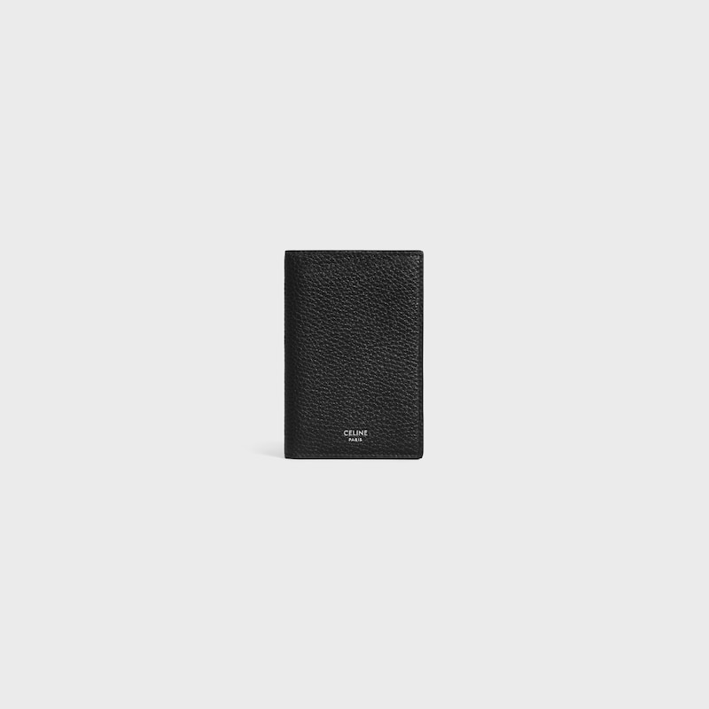 porte-cartes vertical en cuir de veau grainÉ