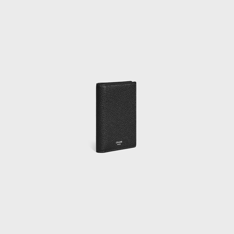 porte-cartes vertical en cuir de veau grainÉ