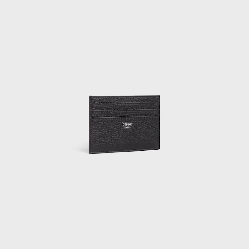 porte-cartes grand format en cuir de veau grainÉ