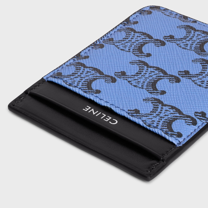porte-cartes aimant en toile triomphe et cuir de veau
