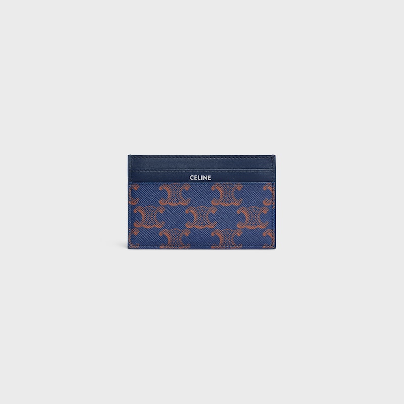 porte-cartes en toile triomphe et cuir de veau