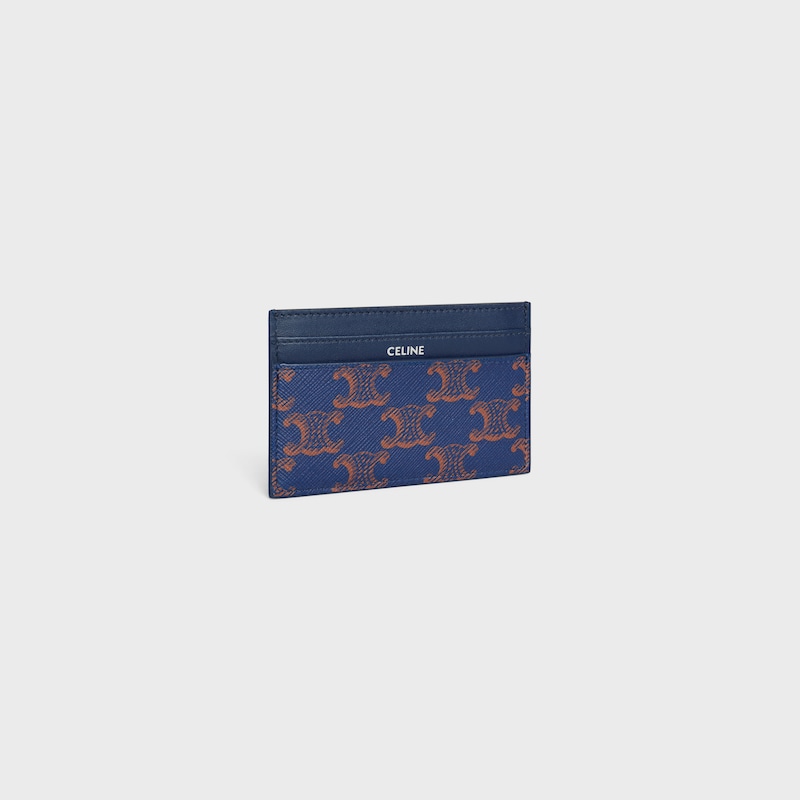 porte-cartes en toile triomphe et cuir de veau