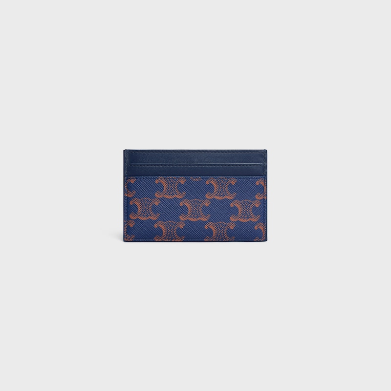 porte-cartes en toile triomphe et cuir de veau