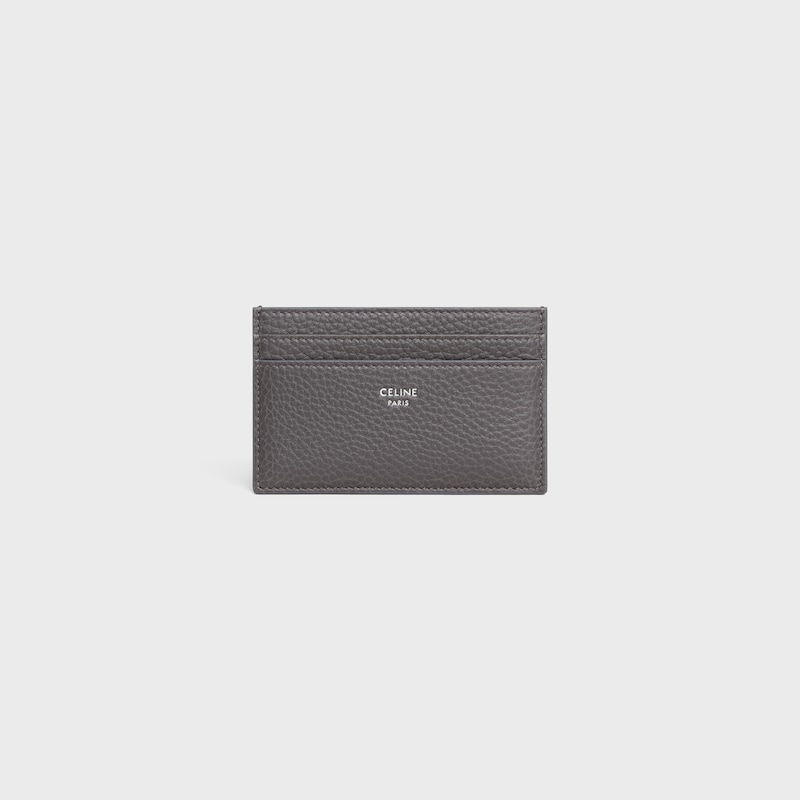 porte-cartes moyen en cuir de veau grainÉ