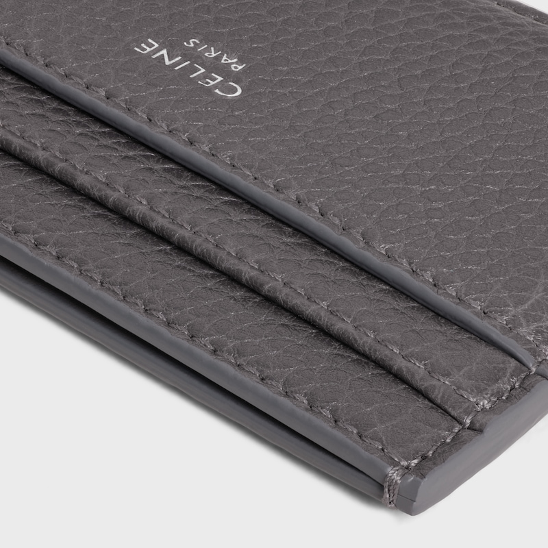 porte-cartes moyen en cuir de veau grainÉ