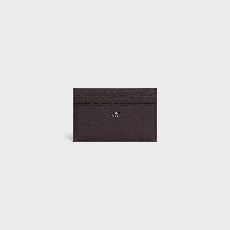 porte-cartes moyen en cuir de veau grainÉ