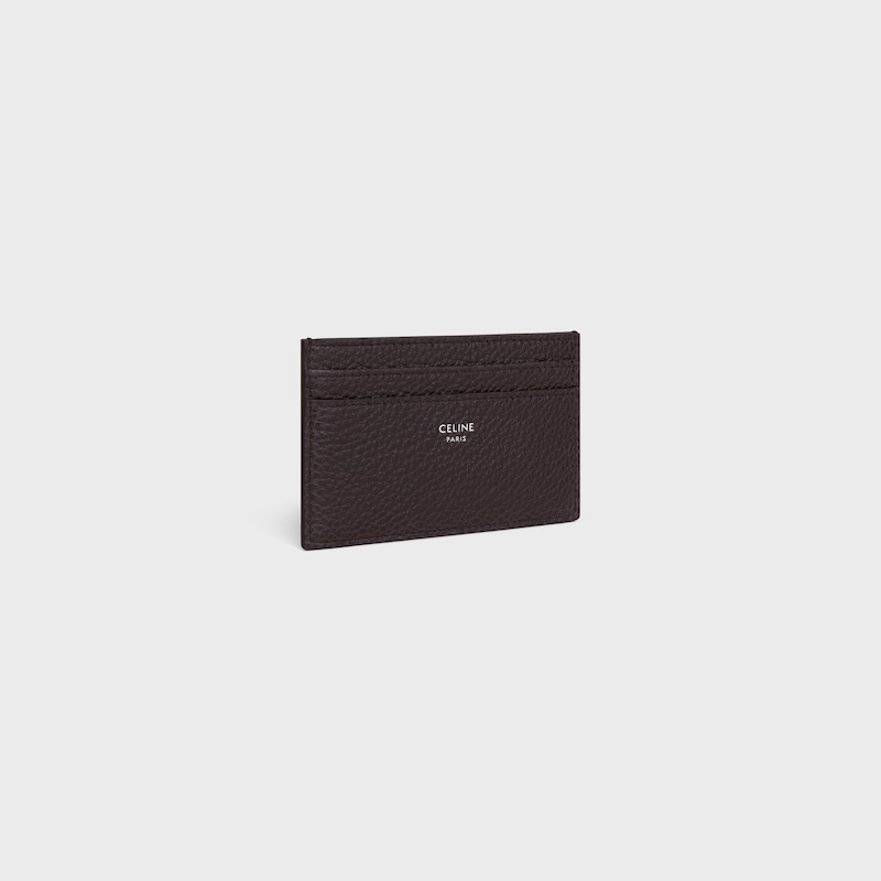 porte-cartes moyen en cuir de veau grainÉ
