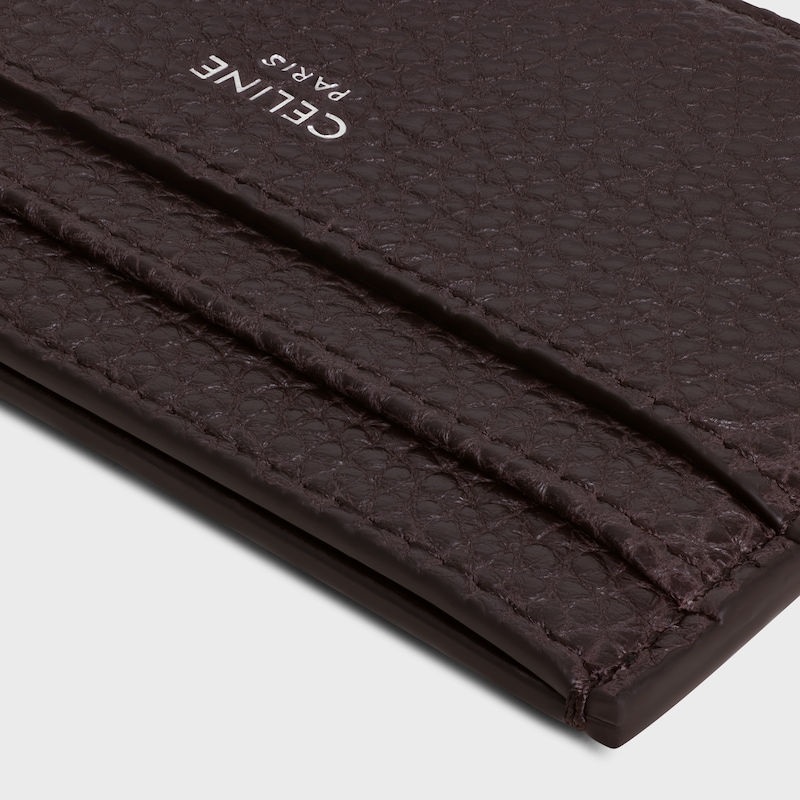porte-cartes moyen en cuir de veau grainÉ