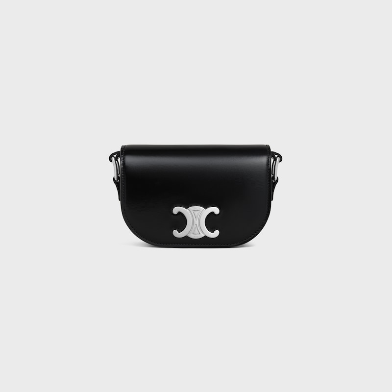 mini sac bandouliÈre triomphe en cuir de veau brillant