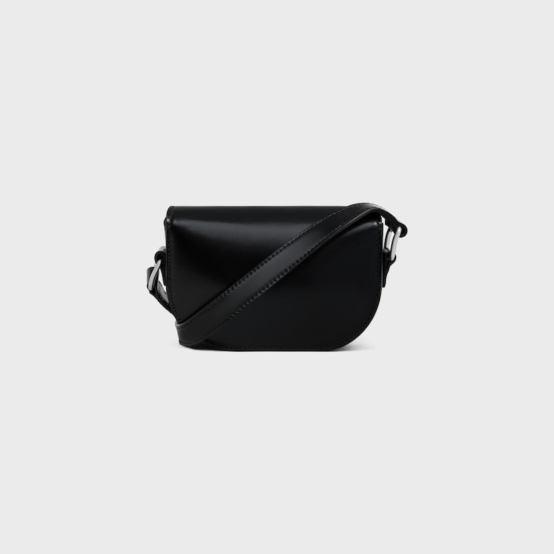 mini sac bandouliÈre triomphe en cuir de veau brillant