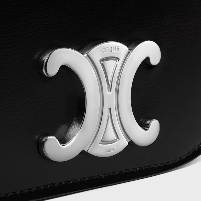 mini sac bandouliÈre triomphe en cuir de veau brillant