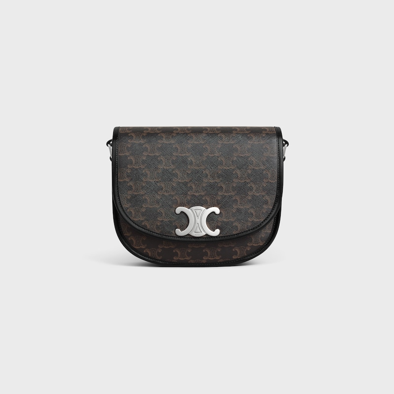 besace triomphe moyen en toile triomphe et cuir de veau