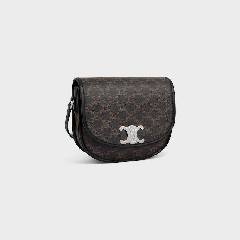 besace triomphe moyen en toile triomphe et cuir de veau