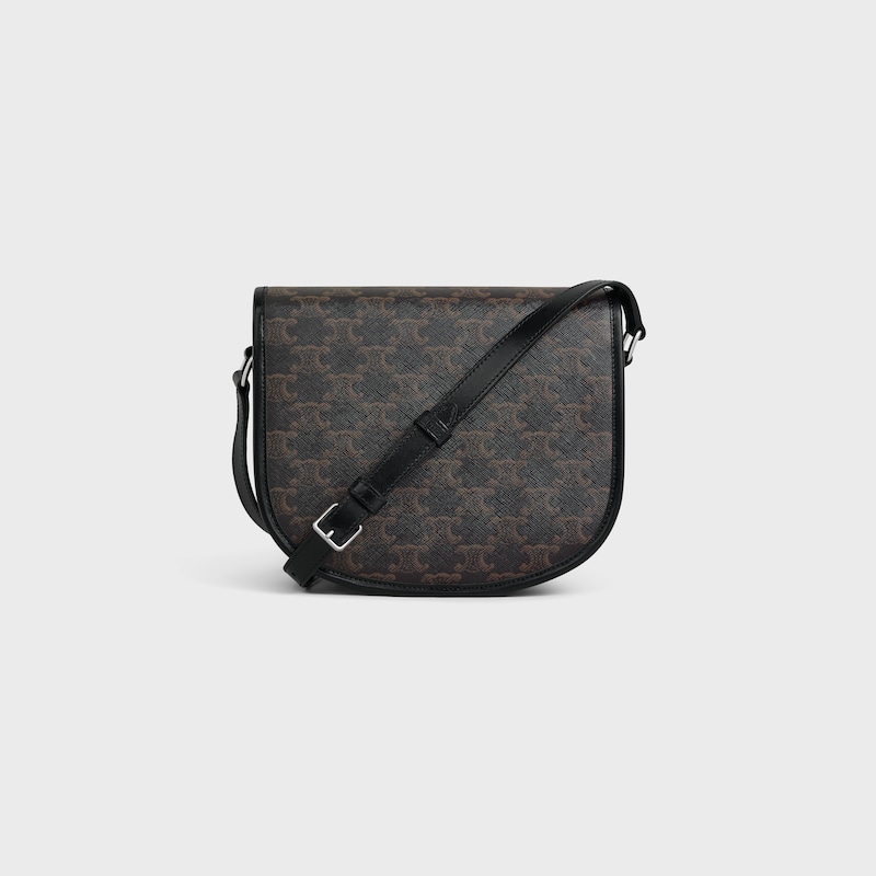 besace triomphe moyen en toile triomphe et cuir de veau