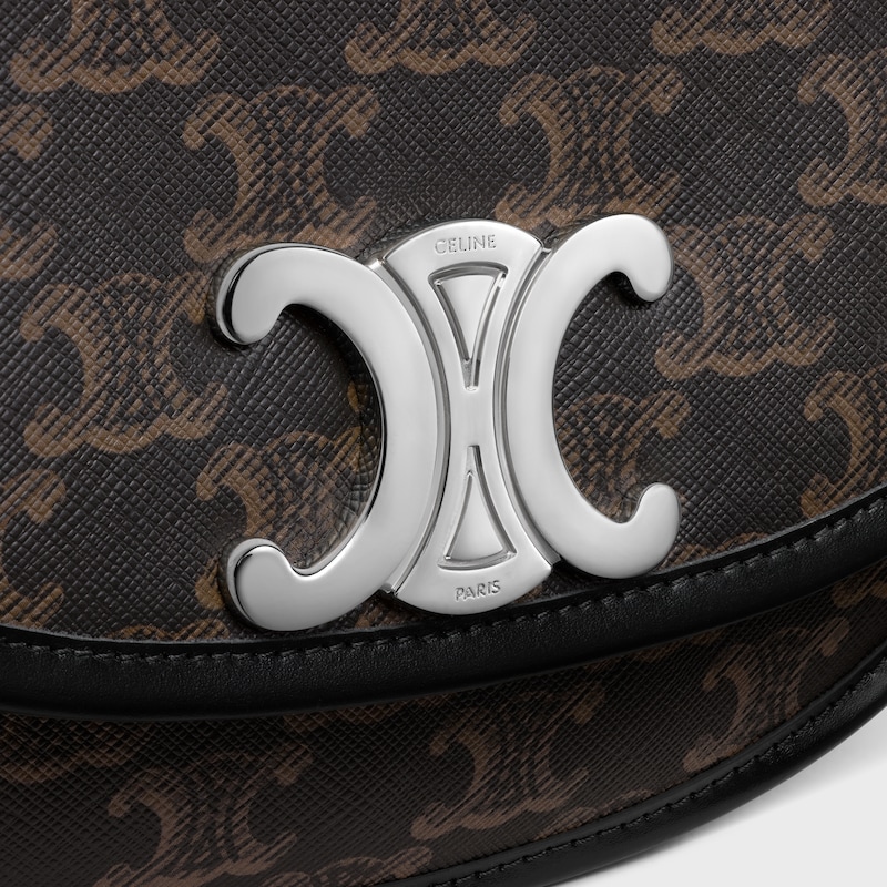 besace triomphe moyen en toile triomphe et cuir de veau