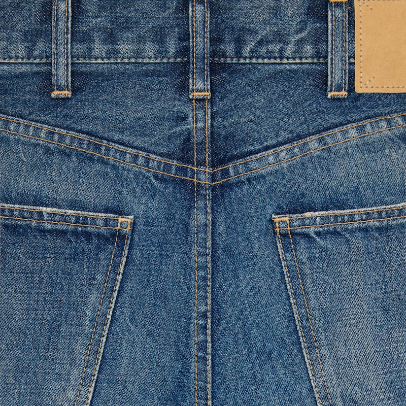 jean de surf évasé en denim de coton