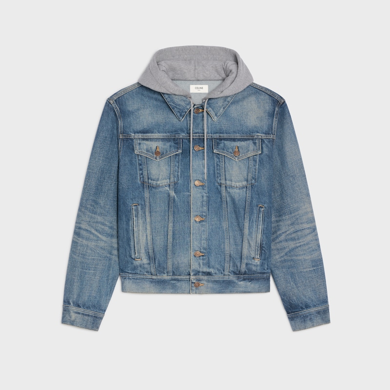 veste trucker en denim de coton