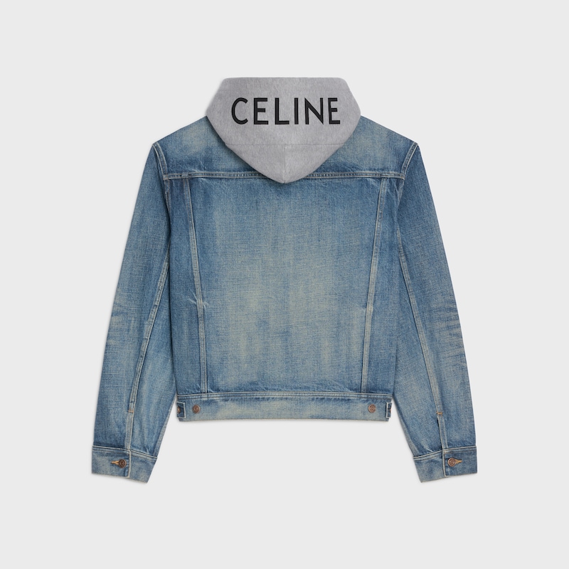 veste trucker en denim de coton