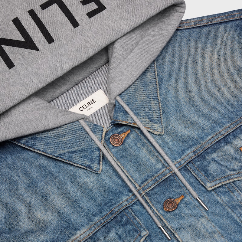 veste trucker en denim de coton