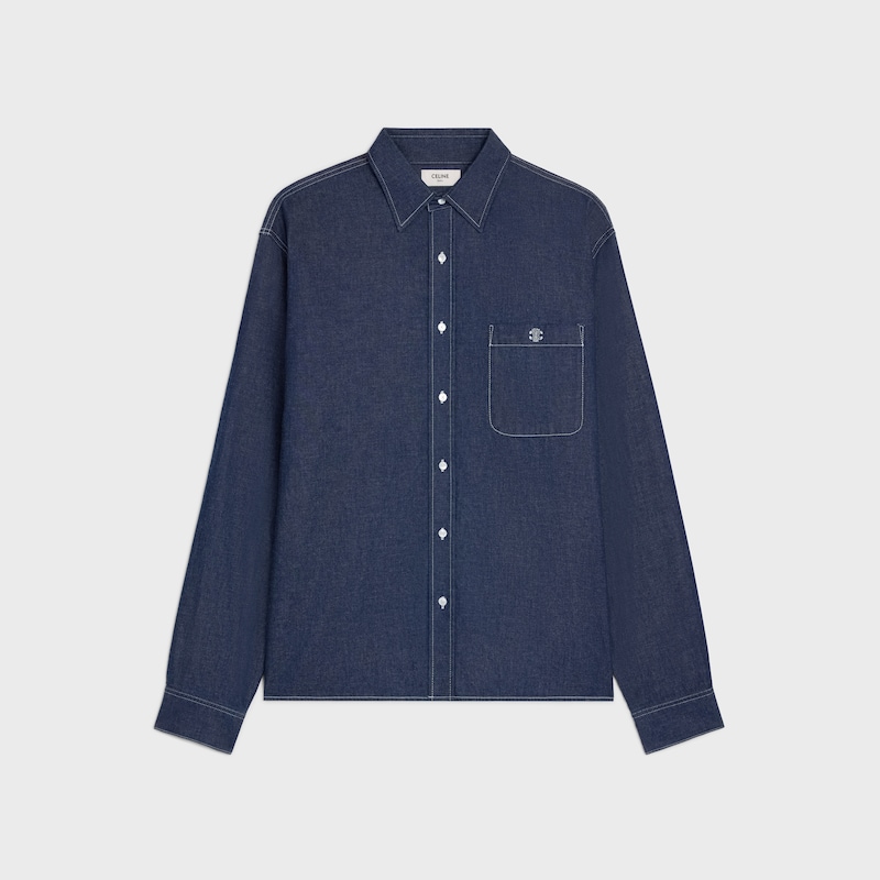 surchemise en denim de coton