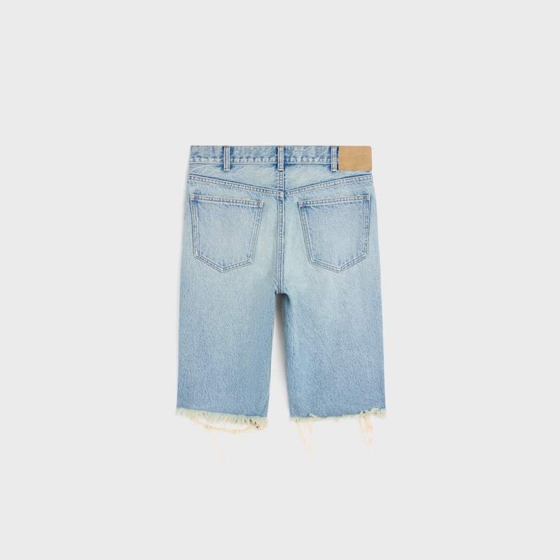 bermudes en denim de coton