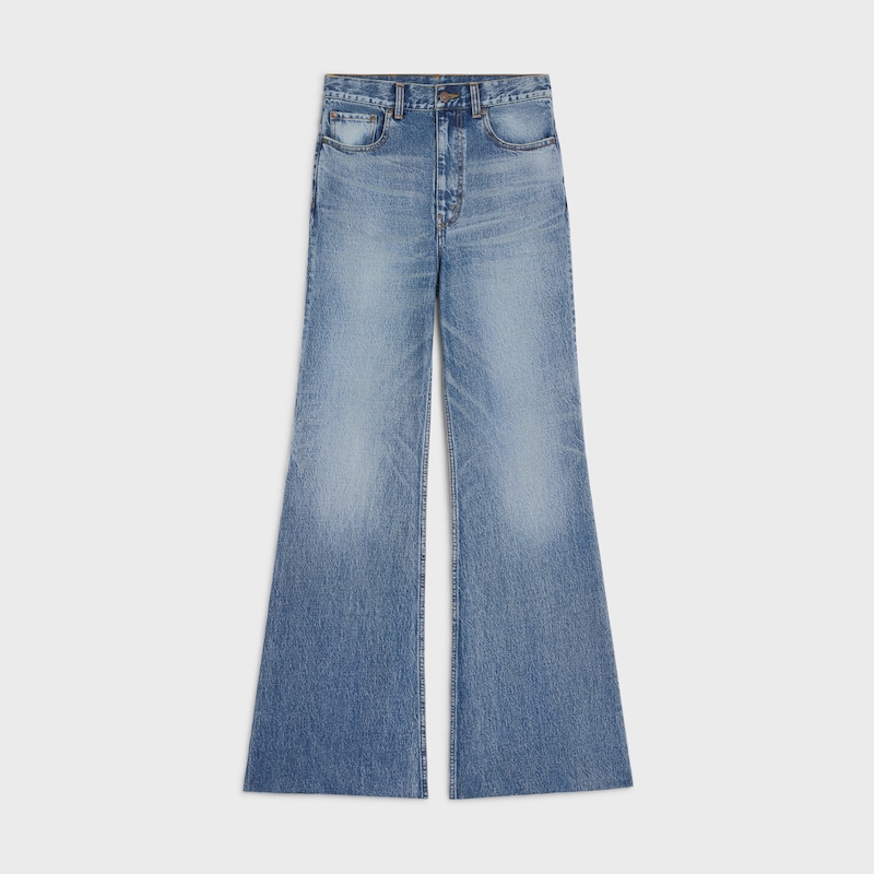jean évasé 001 en denim de coton
